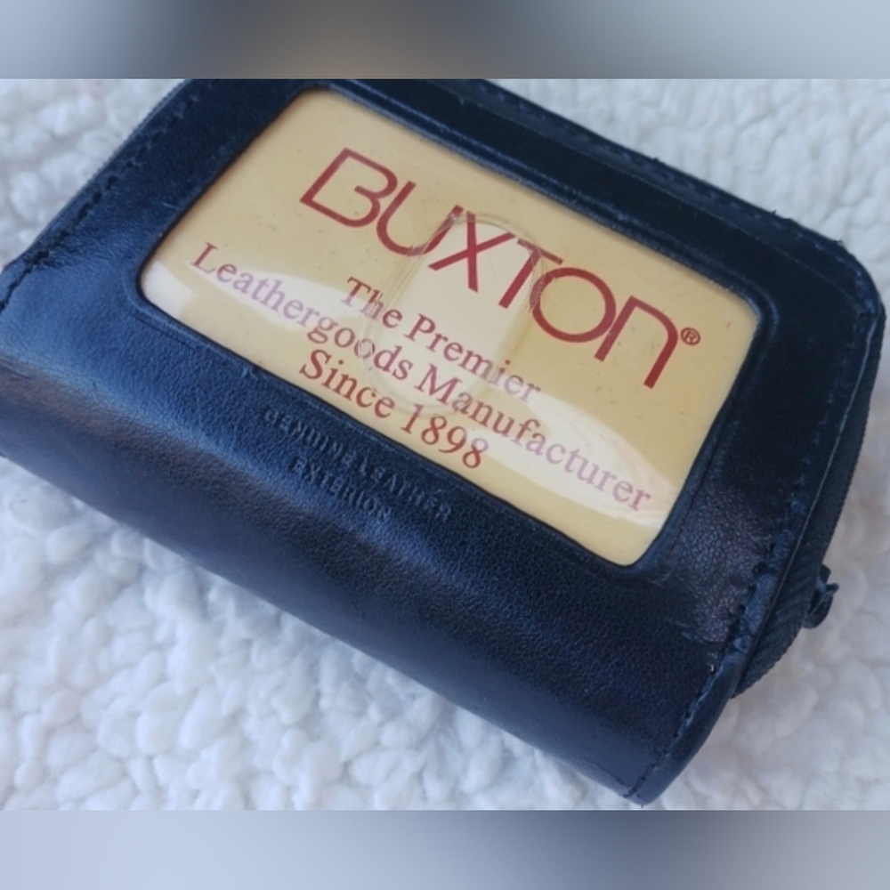 Buxton Black Leather Card Holder